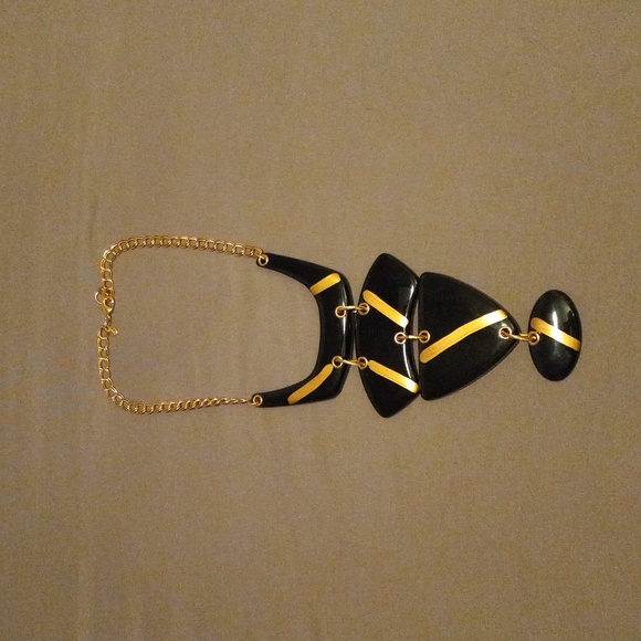Chico's Gold and Black Adjustable Necklace - Picture 1 of 5